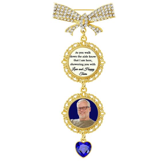 Jewelry - 2933 Something Blue Gift for Bride - Gold Bouquet Charms for Wedding